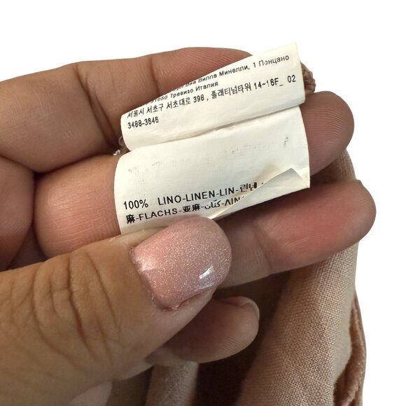 United Color of Benetton Coral Linen Sleeveless Coastal Sundress Womens XSmall - Picture 6 of 8